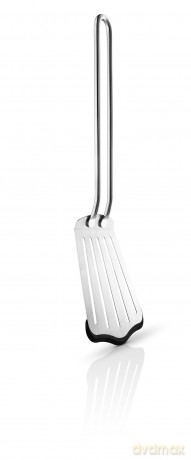 Eva Trio - Spatula with silicone - Polished steel - 27 cm