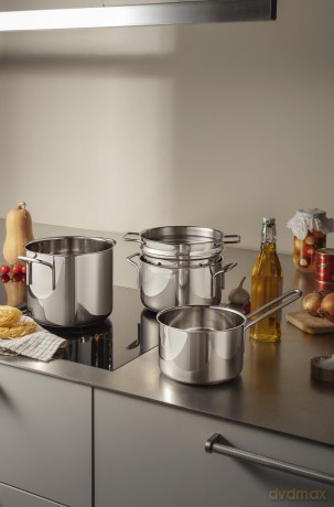 Eva Trio - Stainless Steel 4 pcs. Cookware Set 1.8 L + 3.6 L + 4.8 L + Pasta Insert