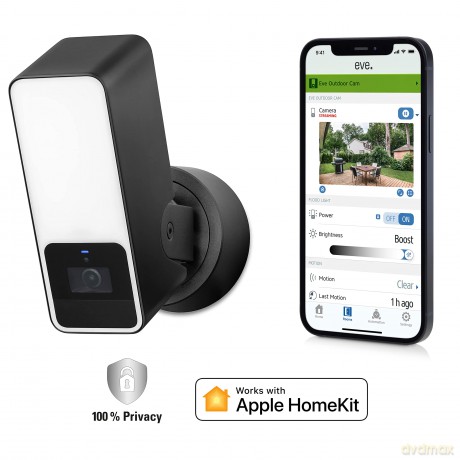 Eve - Outdoor Cam - Secure floodlight camera with Apple HomeKit Secure Video technology