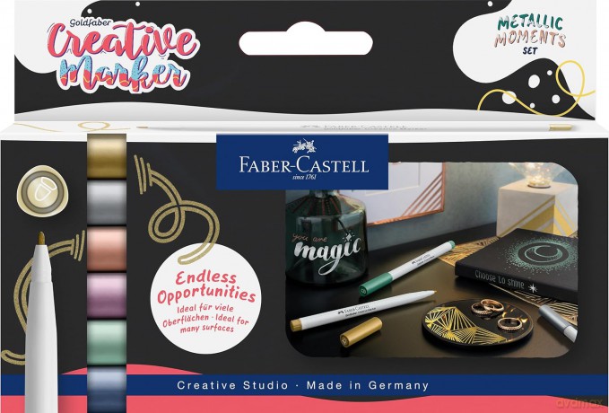 Faber-Castell - Creative Marker Gofa 1.5 - Metallic Moments - 6 pcs (161107)