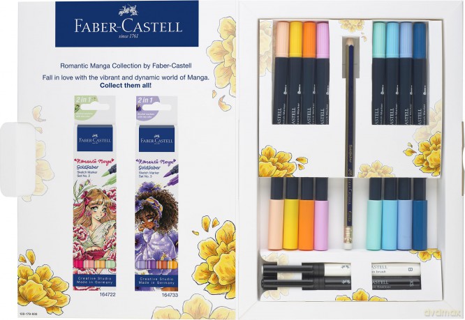 Faber-Castell - Gofa Sketch Marker Romantic Manga No. 1 - 8 pcs + 1 pencil (164701)