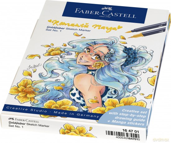Faber-Castell - Gofa Sketch Marker Romantic Manga No. 1 - 8 pcs + 1 pencil (164701)