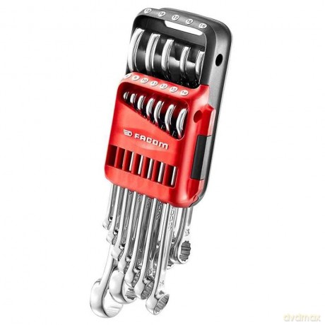 Facom 440.JP12A 7mm - 19mm Combination Wrench Set With Holder (12 pc.)