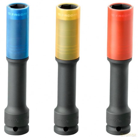 Facom Impact Wheel socket 17-19-21 mm set