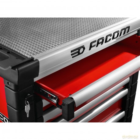 Facom JET.6M3A - 6 drawer roller cabinets - 3 modules per drawer, red