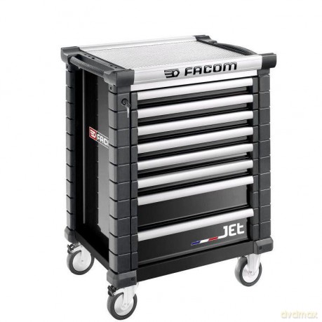 Facom JET.8NM3A - 8 drawer roller cabinets - 3 modules per drawer, black