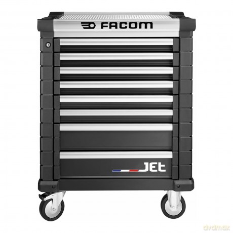 Facom JET.8NM3A - 8 drawer roller cabinets - 3 modules per drawer, black