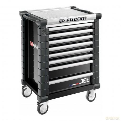 Facom JET.8NM3A - 8 drawer roller cabinets - 3 modules per drawer, black
