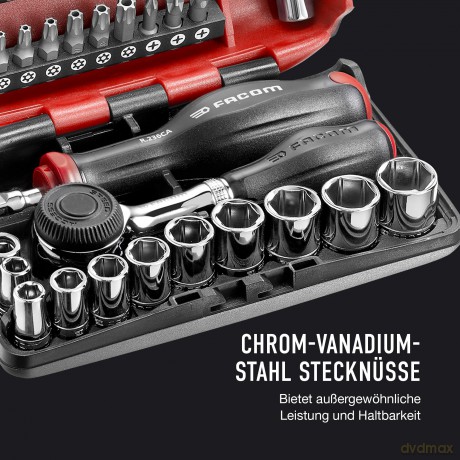 FACOM R.360NANO Ultra-Compact 1/4 Socket Set - Metric