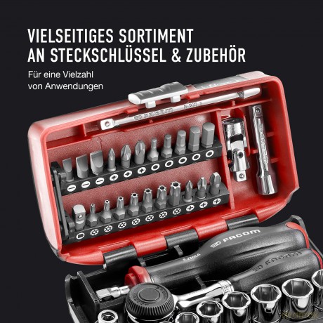 FACOM R.360NANO Ultra-Compact 1/4 Socket Set - Metric
