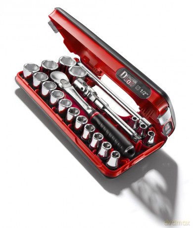 Facom SL.DBOX1PB 1/2 in. DBOX Pear-Head Ratchet Socket Set (21 pc.)