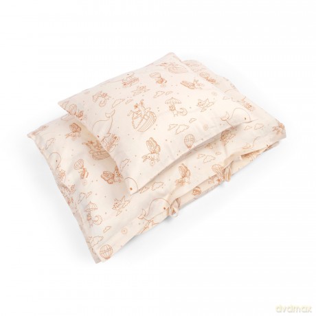 Filibabba - Baby bed linen - Dreamy Adventurers - Hvid - 70x100 cm (FI-03808)