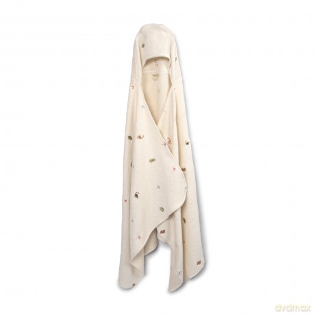 Filibabba - Embroidered hooded towel - Dino Beach - White - 12-60 m (FI-03577)