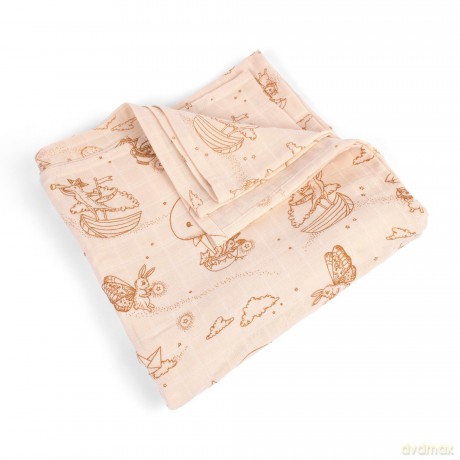 Filibabba - Muslin Swaddle Diaper - Hvid - 120x120 cm (FI-03815)