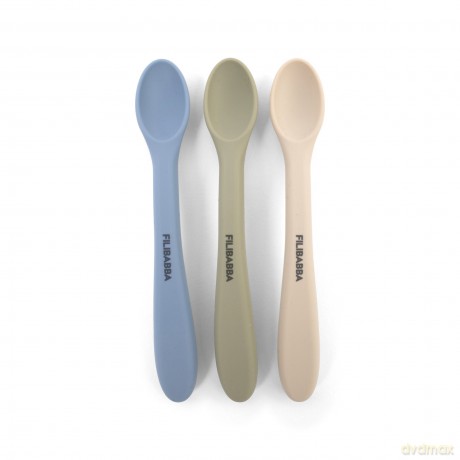 Filibabba - Silicone feeding spoons 3-pack - Ocean Mix (FI-03801)