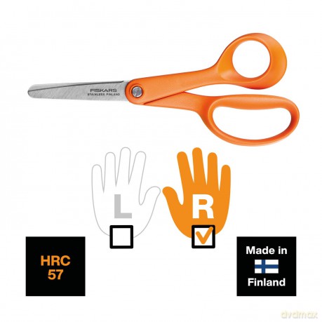 Fiskars - Classic Children's Scissors, Right Hand, Orange
