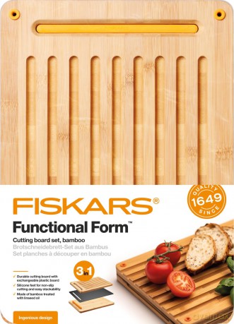 Fiskars - FunctionalForm Bamboo Cutting Boards - Set of 3