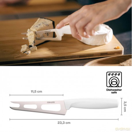 Fiskars - FunctionalForm Cheese Knife - White - Elegant and Precise Cheese Serving