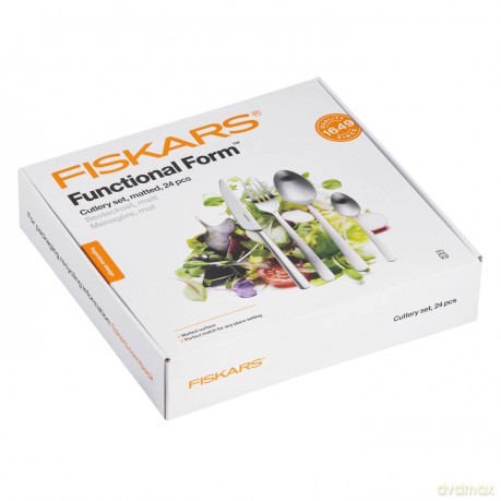 Fiskars - FunctionalForm Cutlery Gift Box, 24 Pieces - Matt Steel
