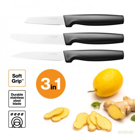 Fiskars - FunctionalForm Herbal Knife Set - 3 Pieces