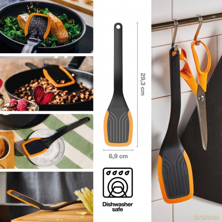 Fiskars - FunctionalForm Kitchen Set of 3 Pieces - Palette, Spoon & Tongs - Essential Cooking Utensil Kit