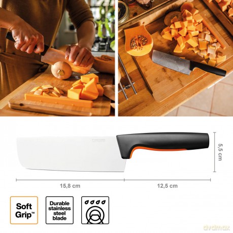 Fiskars - FunctionalForm Nakiri Knife - 16 cm