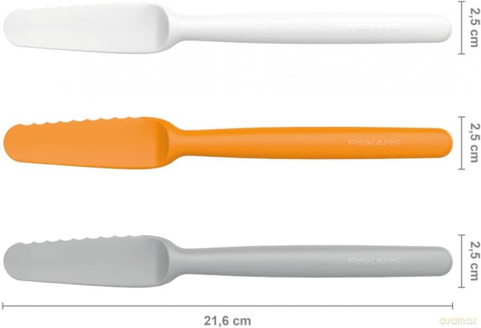 Fiskars - FunctionalForm Plastic Butter Knives - Set of 3 - Lightweight and Safe for Everyday Use