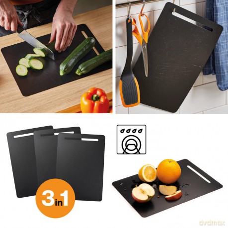 Fiskars - FunctionalForm Plastic Cutting Boards, Set of 3