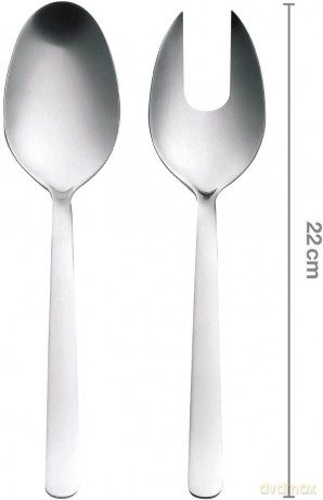 Fiskars - FunctionalForm Salat Cutlery 2 Pieces - Matt Steel