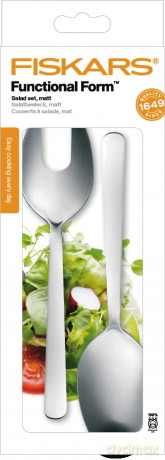 Fiskars - FunctionalForm Salat Cutlery 2 Pieces - Matt Steel