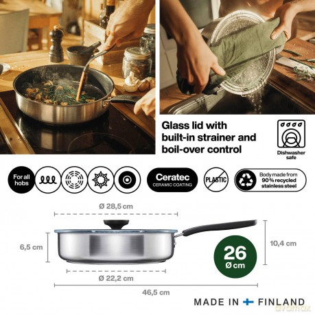 Fiskars - FunctionalForm Saute Pan 26 cm