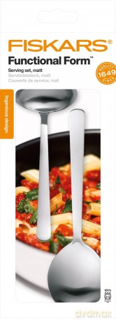 Fiskars - FunctionalForm Serving Cutlery 2 Pieces - Matt Steel