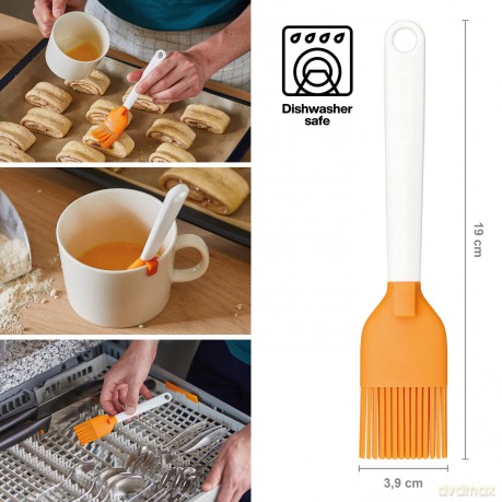 Fiskars - FunctionalForm Silicone Baking Brush 18.5 cm - Perfect for Glazing and Basting