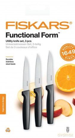 Komplet noży Fiskars - FunctionalForm Vegetable Knives Set - 3 Pieces