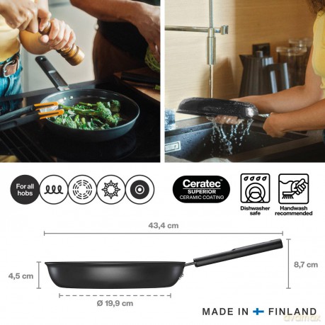 Fiskars - Hard Face Frying Pan 24 cm