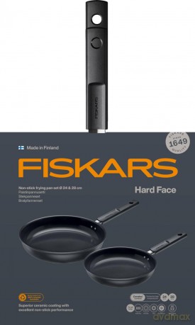 Fiskars - Hard Face Frying Pan Set 24 cm + 28 cm