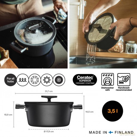 Fiskars - Hard Face Pot 3.5 L with Lid