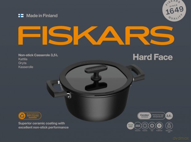 Fiskars - Hard Face Pot 3.5 L with Lid