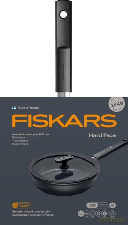 Fiskars - Hard Face Saute Pan 24 cm with Lid