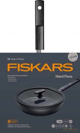 Fiskars - Hard Face Saute Pan 28 cm with Lid