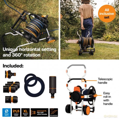 Fiskars Waterwheel Manual XL with wheels, all-in