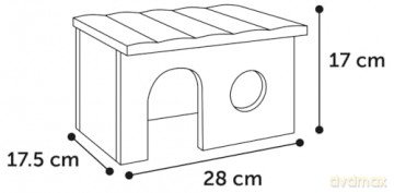 Flamingo - House for dwarf rabbit and guinea pig, Howy M - (540058516216)
