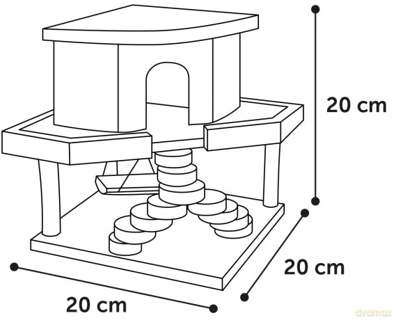 Flamingo - House for hamsters and mice - Hansi