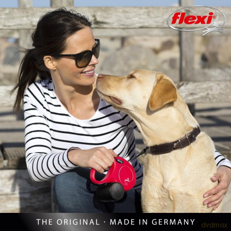 Flexi - Koppel New Classic - M - 5m Band - Olive - Max 25kg