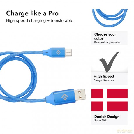 Floating Grip 0,5M LED USB-C Cable (Blue)