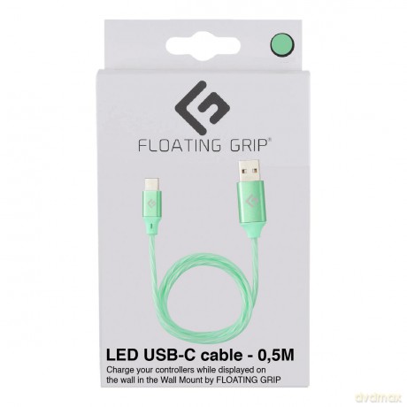 Floating Grip 0,5M LED USB-C Cable (Green)