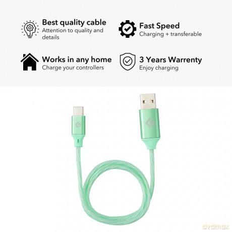 Floating Grip 0,5M LED USB-C Cable (Green)