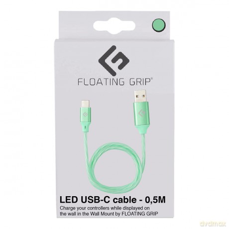 Floating Grip 0,5M LED USB-C Cable (Green)