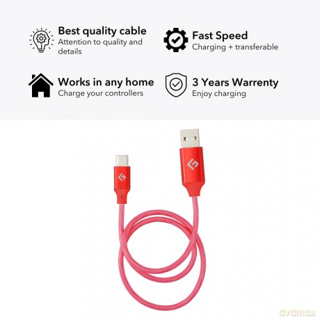 Floating Grip 0,5M LED USB-C Cable (Red)