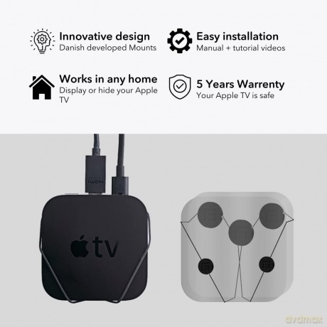 Floating Grip Apple TV Gen. 4 Wall Mount Black